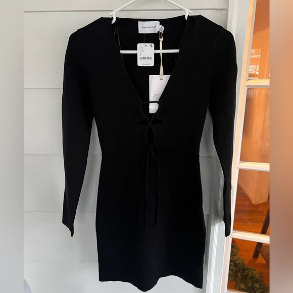 Significant Other Monica Knit dress with front tie bodycon mini - Picture 3 of 4